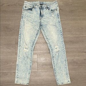 Light Blue Distressed Men's Jeans